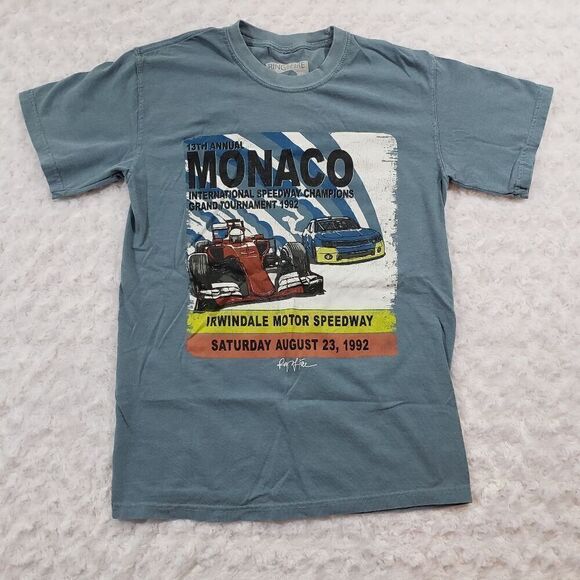 Monaco 1992 Irwindale Motor Speedway Ring of Fire Graphic Tshirt Mens Size Small - Picture 1 of 6